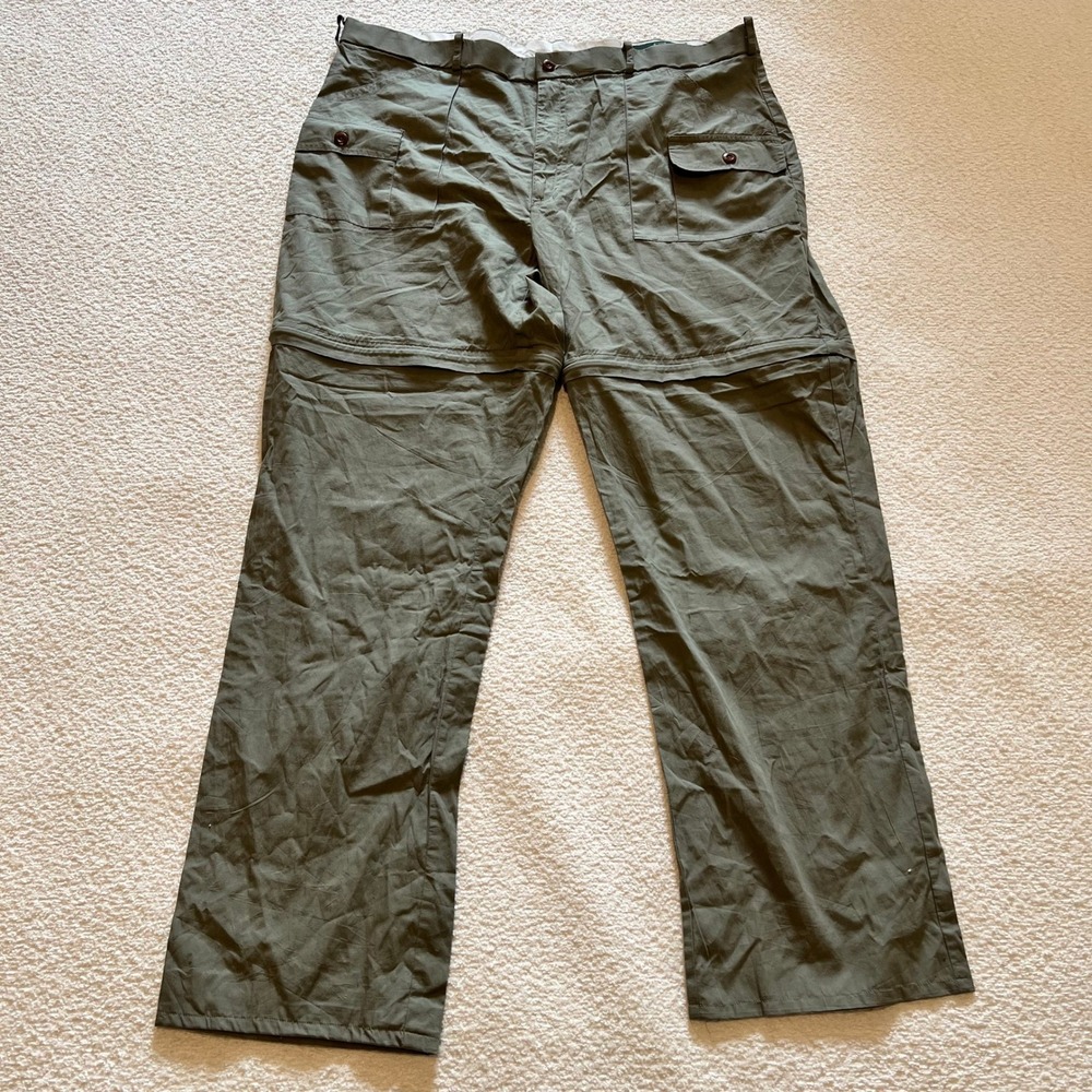 Orvis Olive Green Convertible Cargo Hiking Pants Outdoor Mens